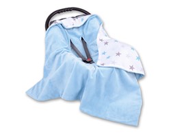 Prikaži podrobnosti za Dvostranska odeja za lupinico LIGHT BLUE STARS Slika Dvostranska odeja za lupinico LIGHT BLUE STARS