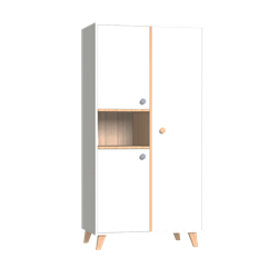 Prikaži podrobnosti za Colette White 2-delna omara Slika Colette White 2-delna omara