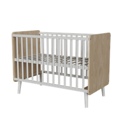 Prikaži podrobnosti za Peak Natural Oak&White postelja 120x60 Slika Peak Natural Oak&White postelja 120x60