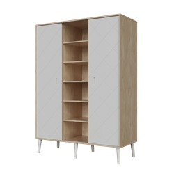 Prikaži podrobnosti za Peak Natural Oak&White 3-delna omara Slika Peak Natural Oak&White 3-delna omara