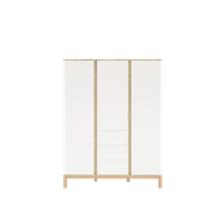 Prikaži podrobnosti za Loop White&Oak 3-delna omara Slika Loop White&Oak 3-delna omara