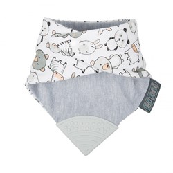 Prikaži podrobnosti za Neckerchew Premium dvostranski slinček z grizalom - Panda s prijatelji Slika Neckerchew Premium dvostranski slinček z grizalom - Panda s prijatelji