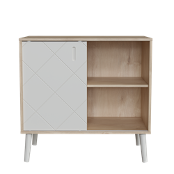 Prikaži podrobnosti za Peak Natural Oak&White komoda + polica za previjanje Slika Peak Natural Oak&White komoda + polica za previjanje