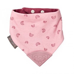 Prikaži podrobnosti za Neckerchew Premium dvostranski slinček z grizalom - Rainbow Rose Slika Neckerchew Premium dvostranski slinček z grizalom - Rainbow Rose