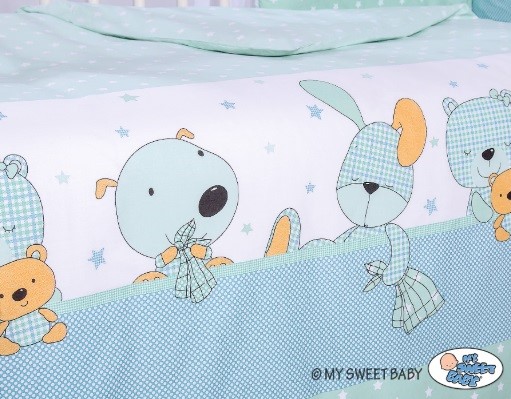 Slika 5-delna posteljnina Dreamy bunny mint
