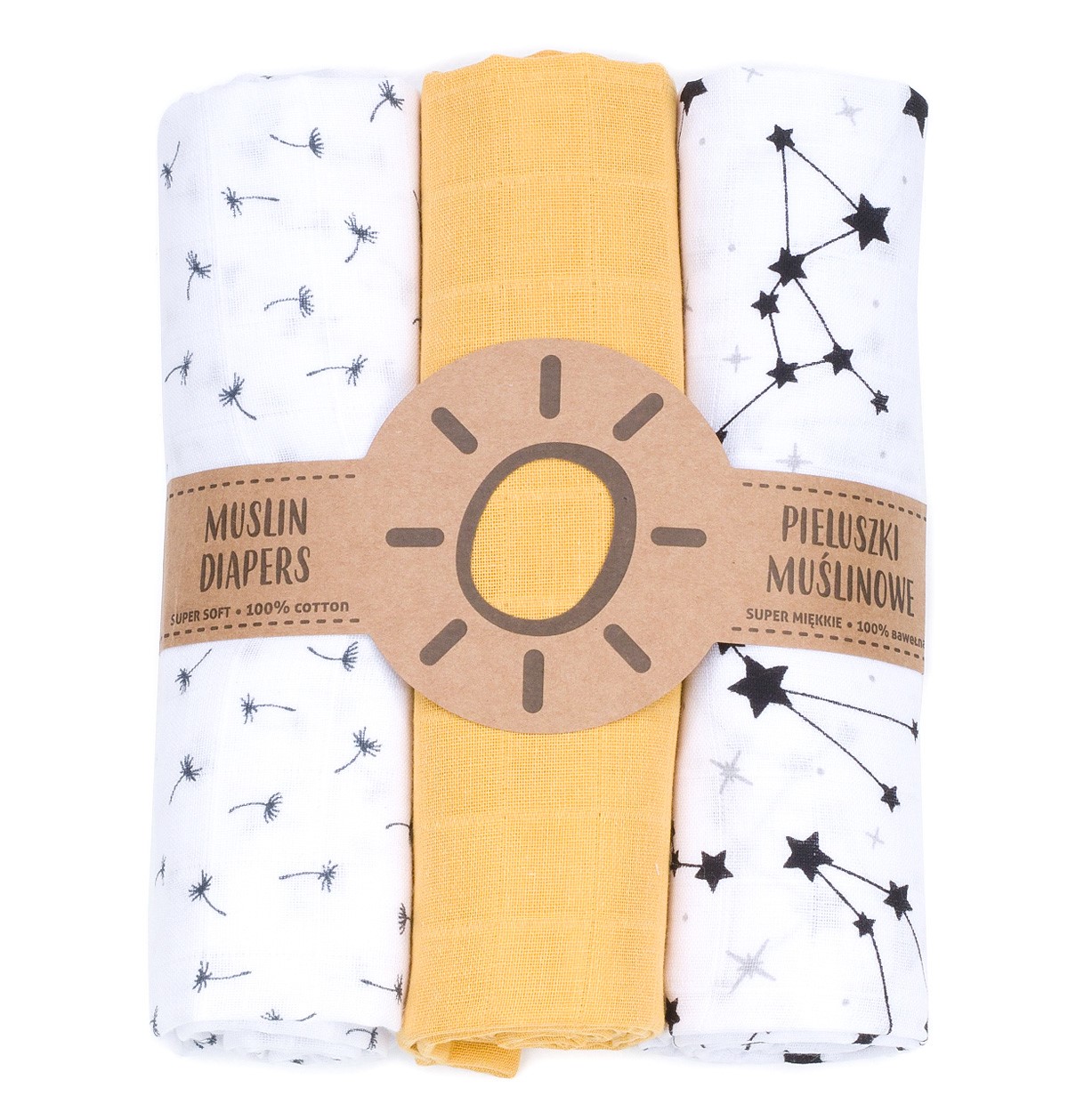 Slika Tetra pleničke iz muslina cosmic yellow