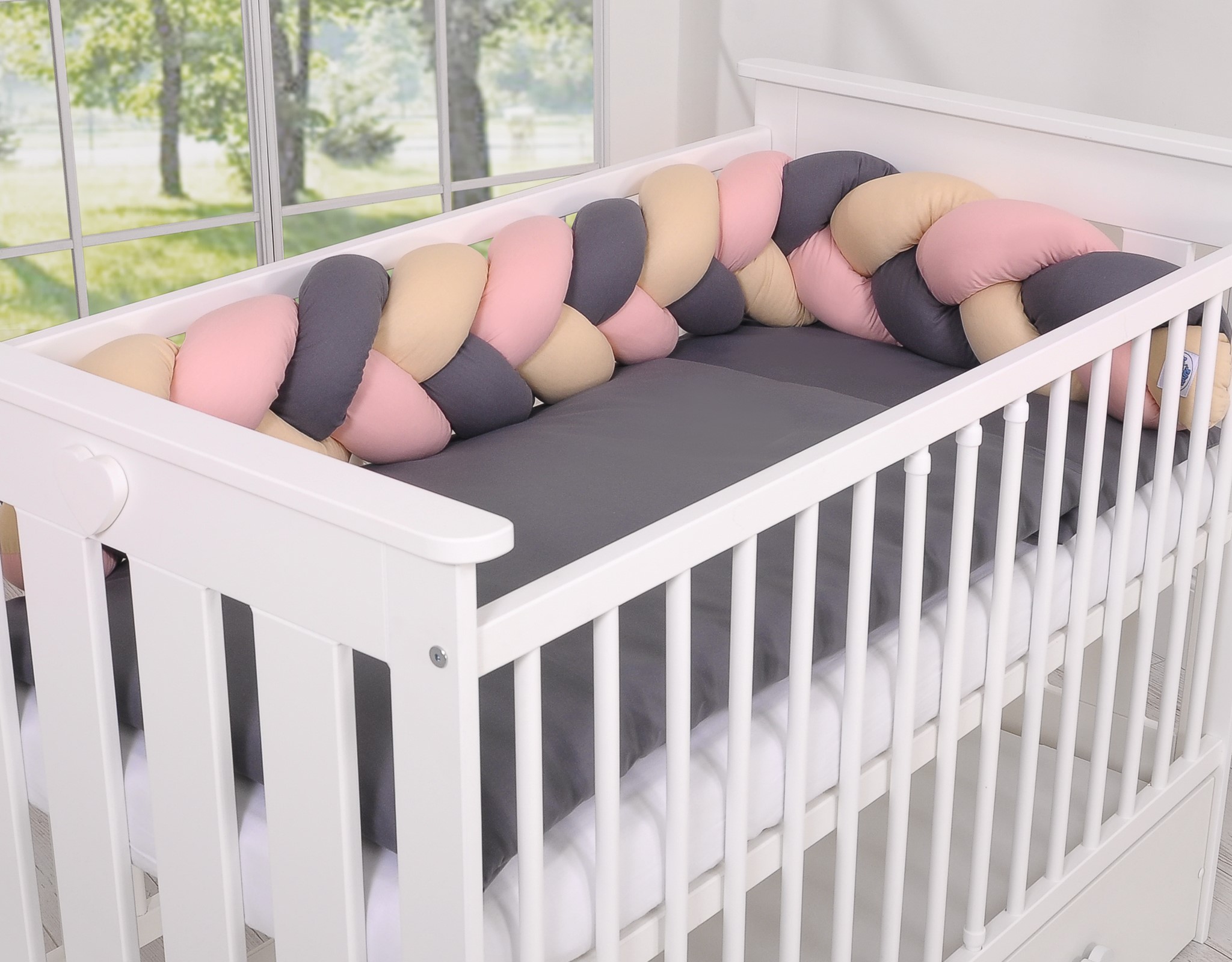Slika Kitka 180 cm ANTHRACITE, BEIGE, PINK