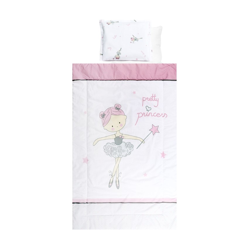 Slika 5-delna posteljnina Lorelli BALLET PINK