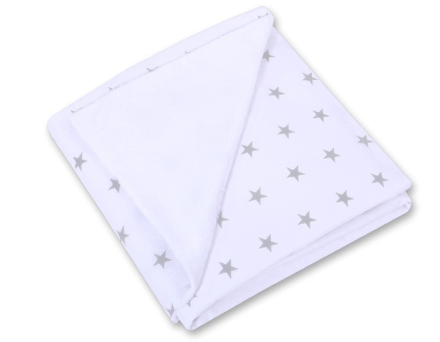 Slika Dvostranska odeja za lupinico GREY STARS ON WHITE