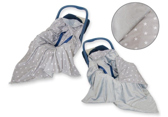 Slika Dvostranska odeja za lupinico STARS GREY