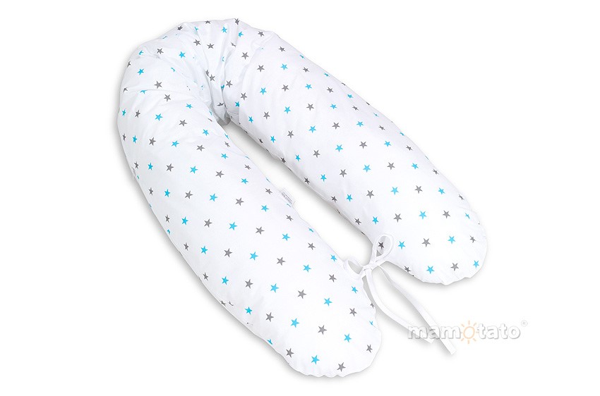 Slika Blazina za dojenje 170 cm WHITE-BLUE STARS