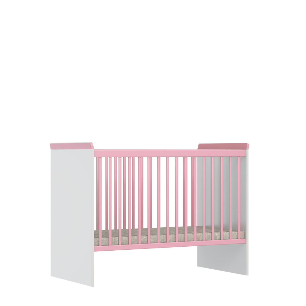 Slika Emily Powder Pink postelja 120x60 s predalom in zaščito proti grizenju robov
