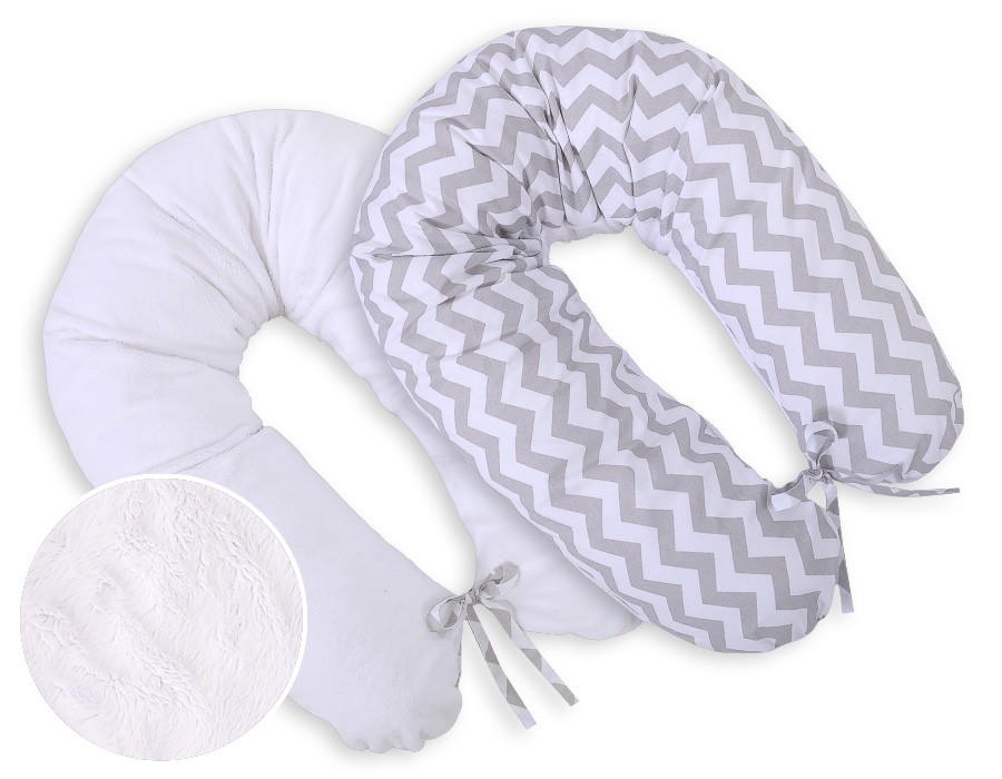 Slika Blazina za dojenje CHERVRON-GREY (minky)