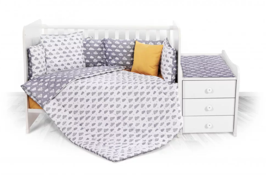Slika 5-delna posteljnina Lorelli CLOUDS GRAY