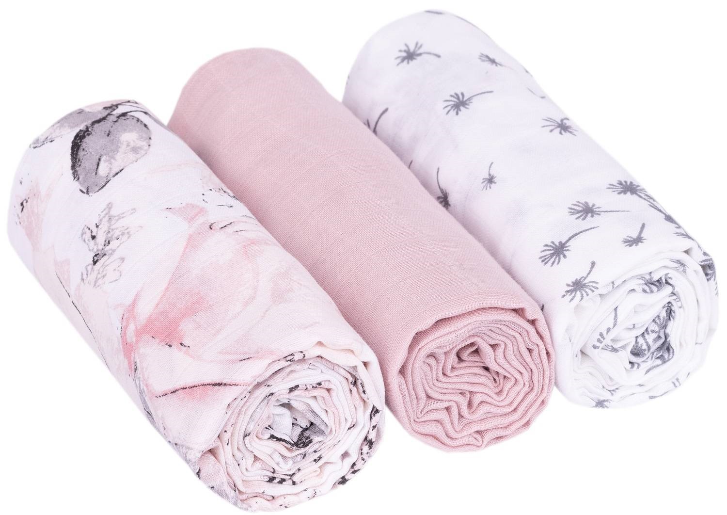 Slika Tetra plenice muslin 3 kom LIGHT PINK