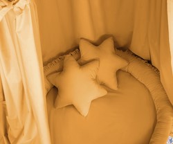 Slika Viseči baldahin z gnezdecem z volančki in blazinami HONEY YELLOW