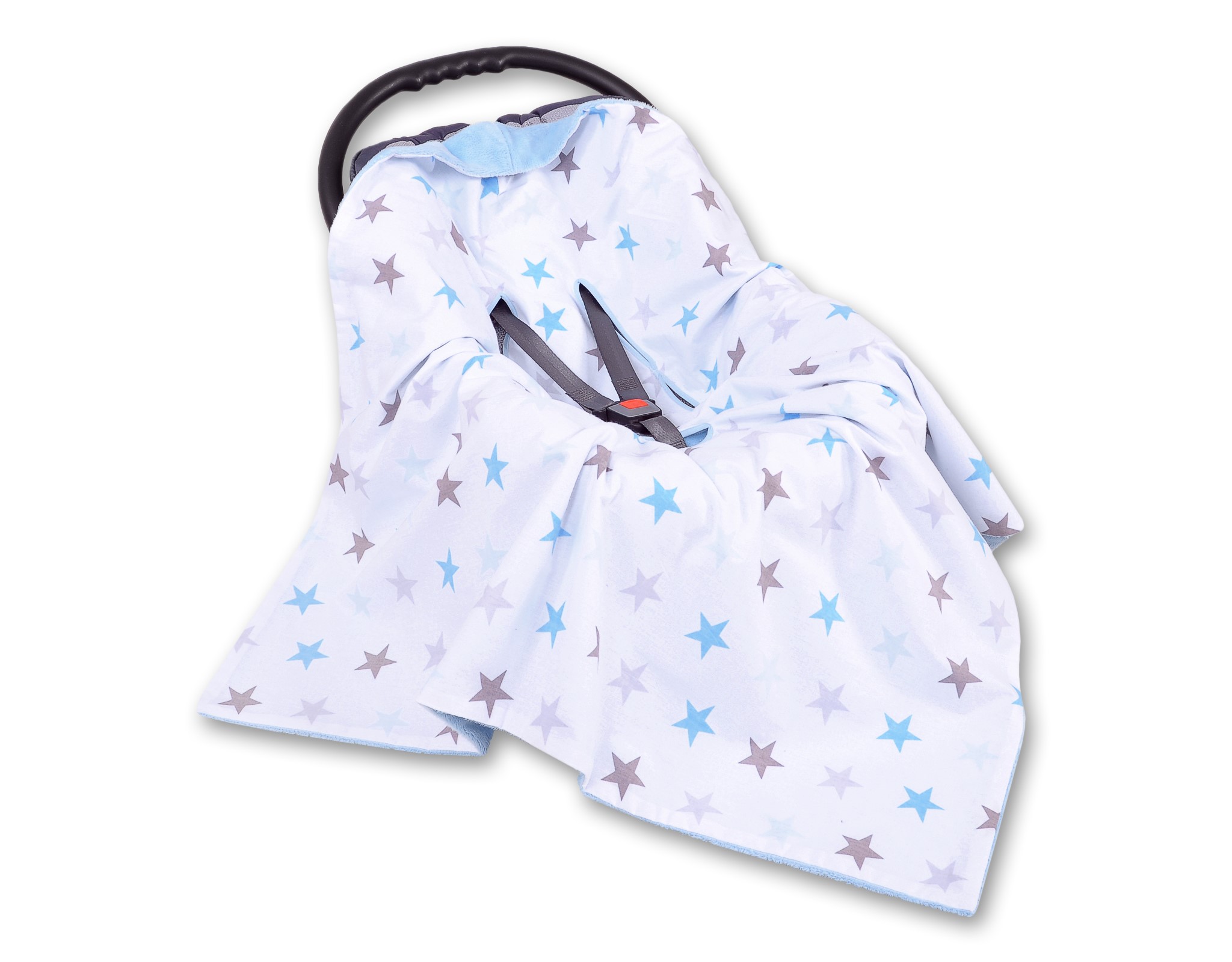 Slika Dvostranska odeja za lupinico LIGHT BLUE STARS