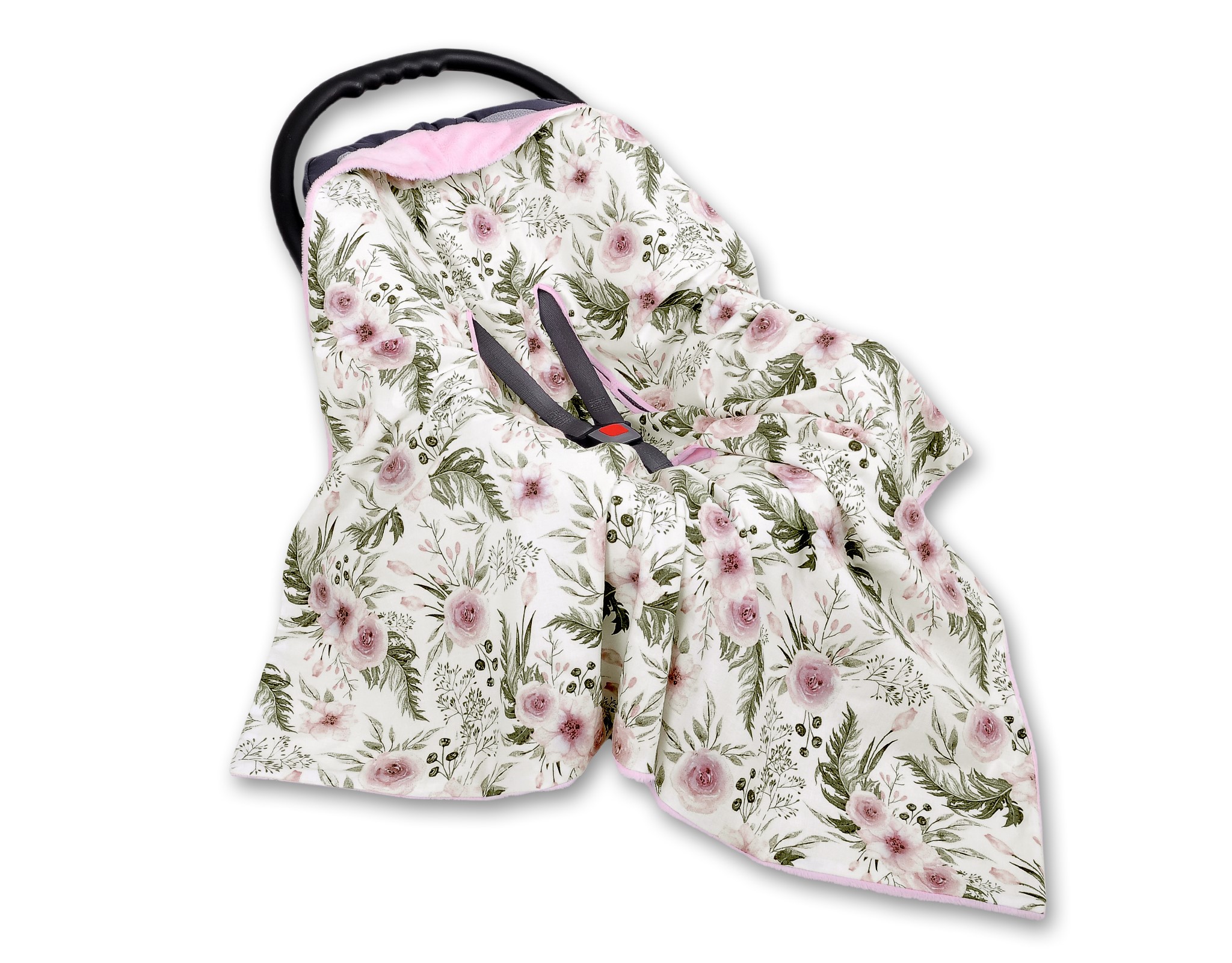 Slika Dvostranska odeja za lupinico PEONY FLOWER PINK