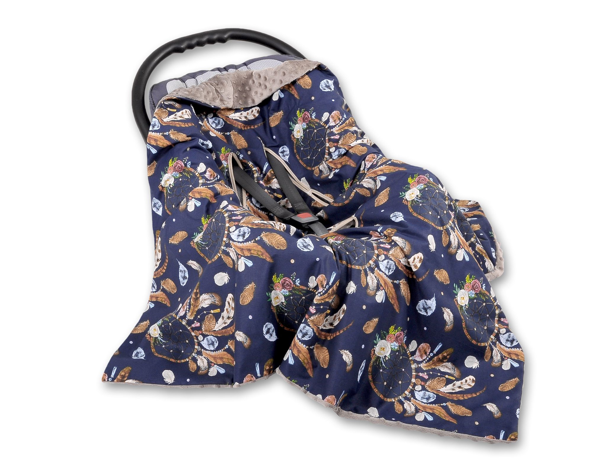 Slika Dvostranska odeja za lupinico DREAM CATCHERS DARK BLUE