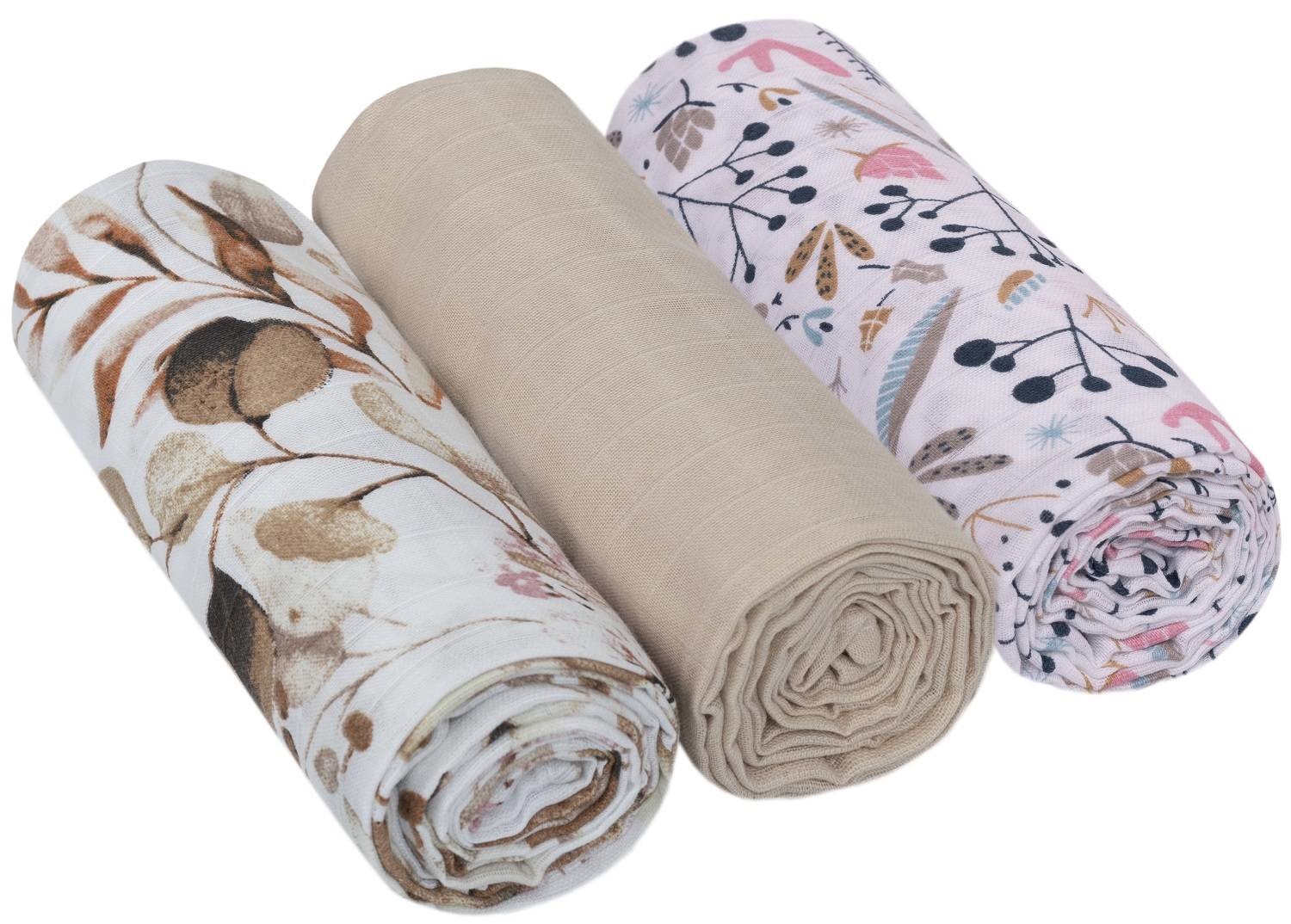 Slika Tetra plenice muslin 3 kom BEIGE