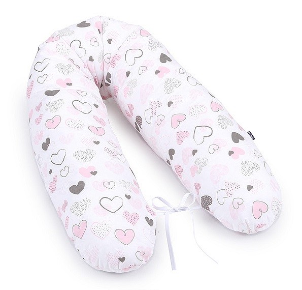 Slika Blazina za dojenje 170 cm WHITE-HEARTS