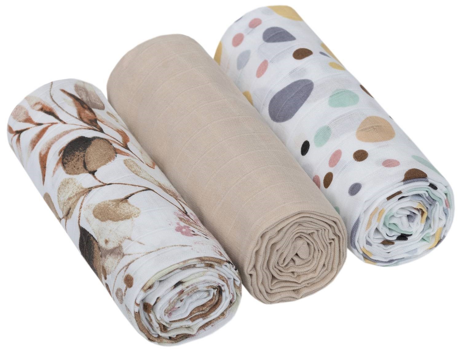 Slika Tetra plenice muslin 3 kom EUCALYPTUS