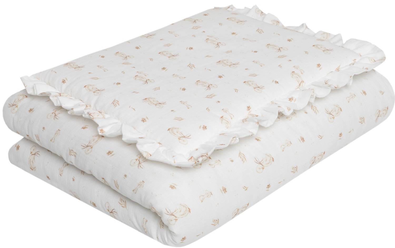 Slika 2- delna posteljnina Infantilo muslin MOMMY GOOSE