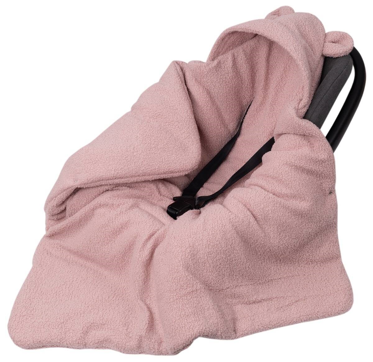 Slika Odeja za lupinico Boucle DIRTY PINK