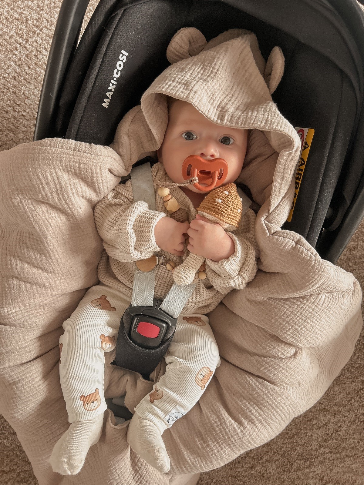 Slika Odeja Muslin za lupinico BEIGE