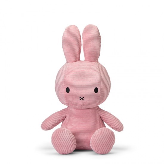 Slika Miffy zajček mehka igrača ECO Corduroy Pink - 70 cm
