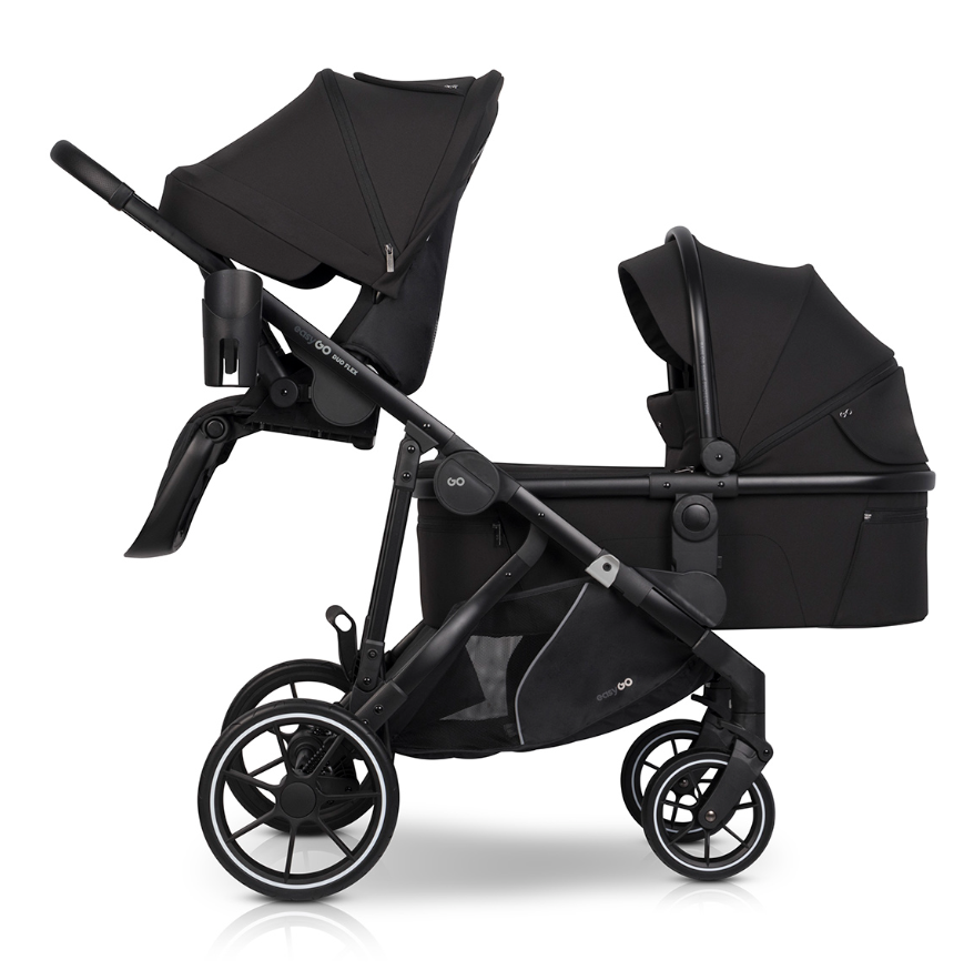Slika Easy Go Duo Flex EBONY BLACK - modularni voziček